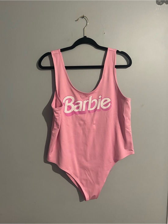 Barbie Other - Barbie Pink One-Piece Swimsuit with White Logo